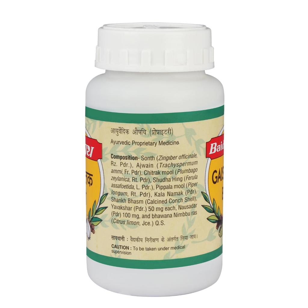 Baidyanath Gaisantak Bati 40 Gm Ayurvedic Digestive Relief Tablets for Gas, Acidity, Bloating, Flatulence
