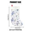 Christmas Decoration Fireplace Hanging Stocking 2D Flat Printing 1pc Christmas Snowmen And Snowflakes Polyester Christma