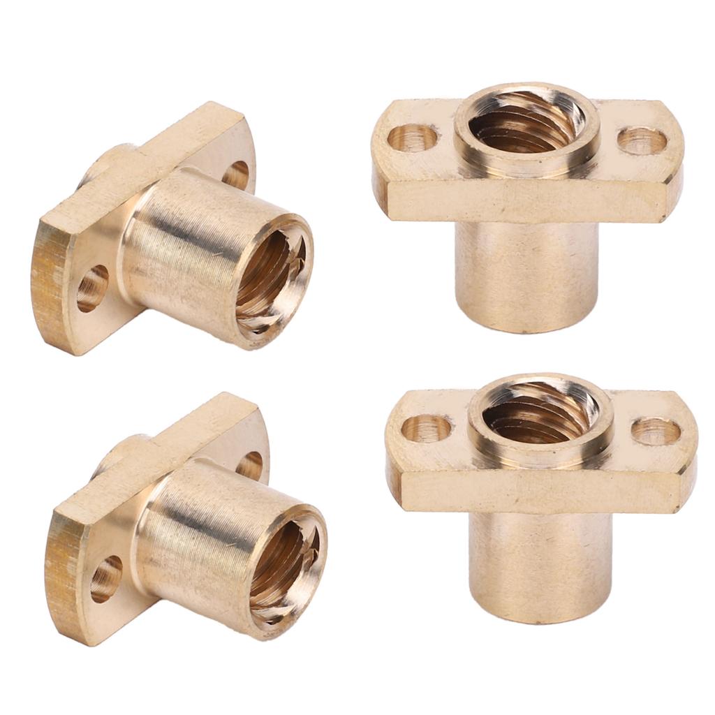 4 buc. piuliță trapezoidală T8, alamă H, elemente de fixare, accesorii pentru imprimantă 3D, 8 mm