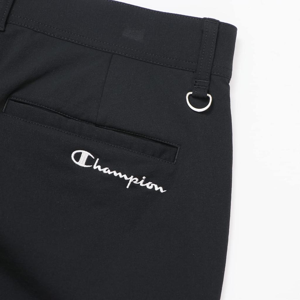 Champion Water One Point Long Black C3-YG207 Pants, Stretch, Thermal, Repellent, Windproof, Logo, Pants, Men's Golf,