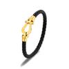 Fashion Woven Vachette Clasp Titanium Steel Bracelets for Men and Women/Couple