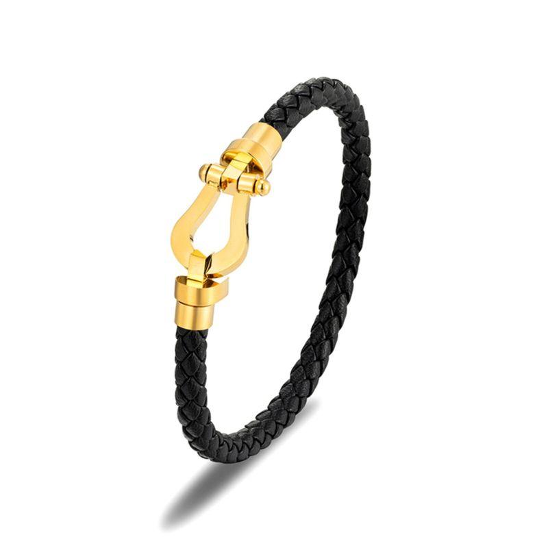 Fashion Woven Vachette Clasp Titanium Steel Bracelets for Men and Women/Couple