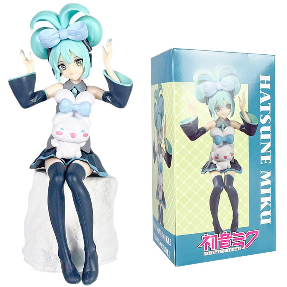 Horká 21CM Anime Hatsune Miku X Cinnamoroll Figurka Anime Periferie Sběratelské Modely Dekorativní Dekorace Děti Kawaii Dárek