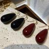 Metal Color Oil Drop Water Drop Earrings Women'S Simple High-End Light Luxury Earrings, Niche Temperament Girl Earrings