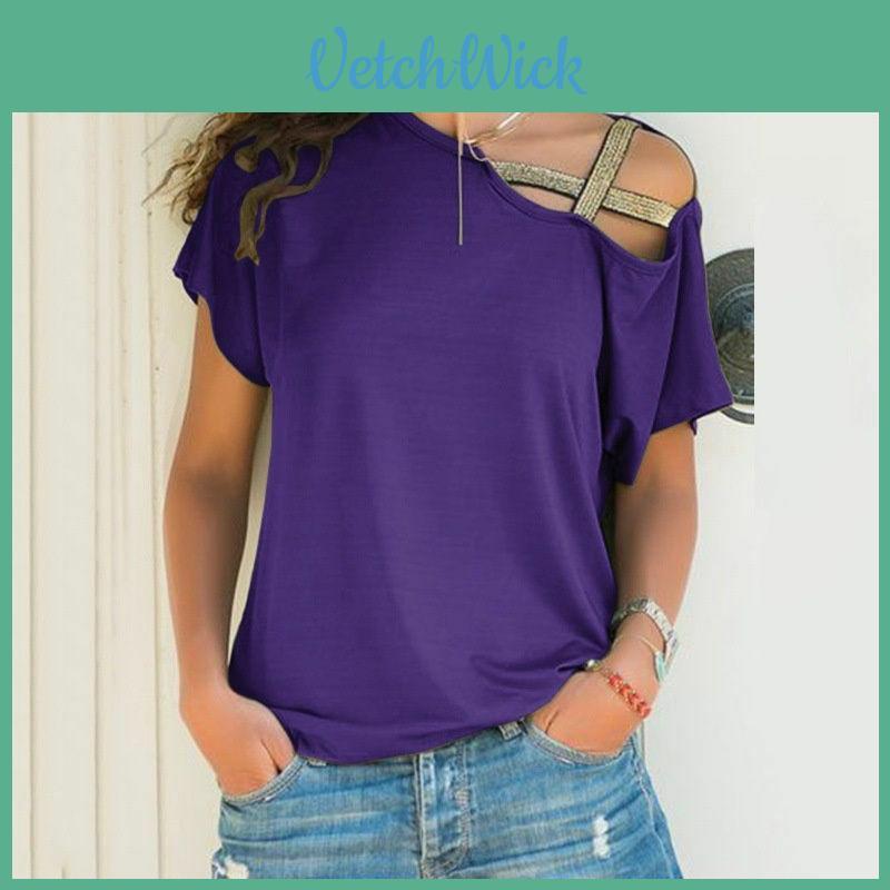 Premium Quality Womens Loose Blouse Casual Shirt Top Short Sleeve For Daily Comfort