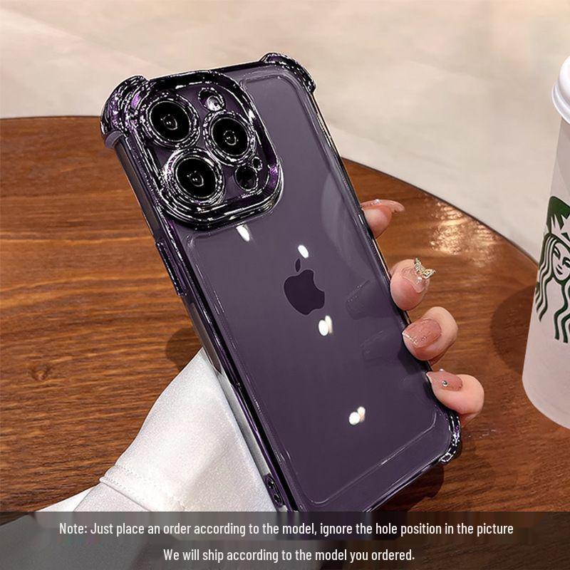 

Custom Four-Corner Electroplated Phone Case for Apple, Huawei, Xiaomi – Personalized from Image. iPhone 14 темно-фиолетового