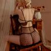 Erotic Underwear, sexy strappy mesh dot-dot see-through nightdress, Hot small bust pajama uniform wholesale 8645