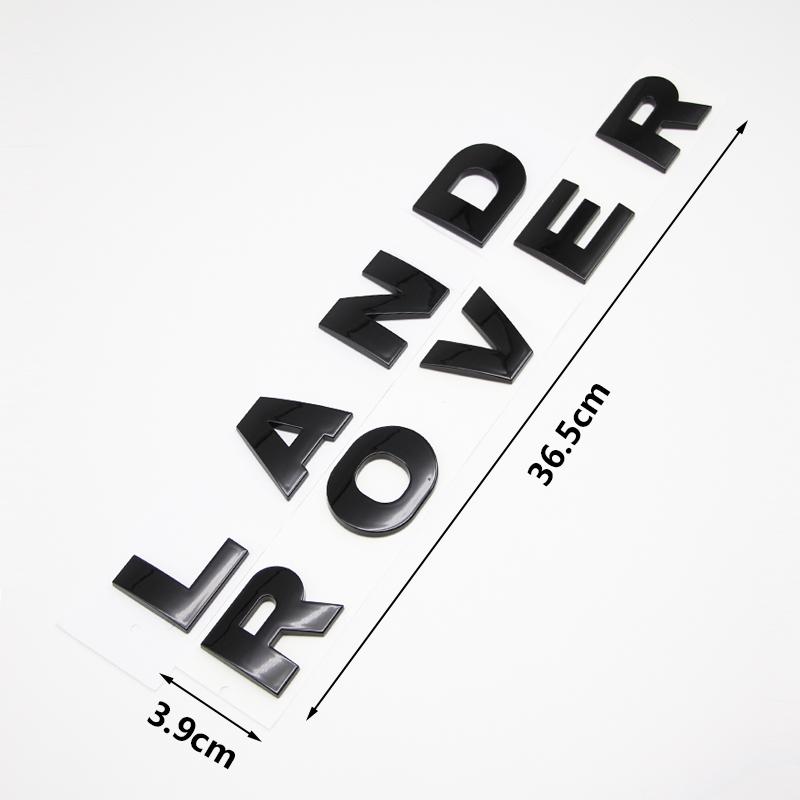 Premium 3D ABS Land Rover Letters Car Front Hood Bonnet Emblem Replacement Accessories For Land Rover Discovery Defender Evoque BQ9