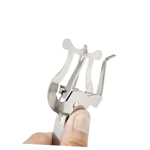 VICASKY 1 Sheet Trumpet Sheet Music Holder, Sheet Music Clip, Trumpet Music Stand, Musical Instrument, Horn, Score Reading Clip, Note Clip, Iron, Silv