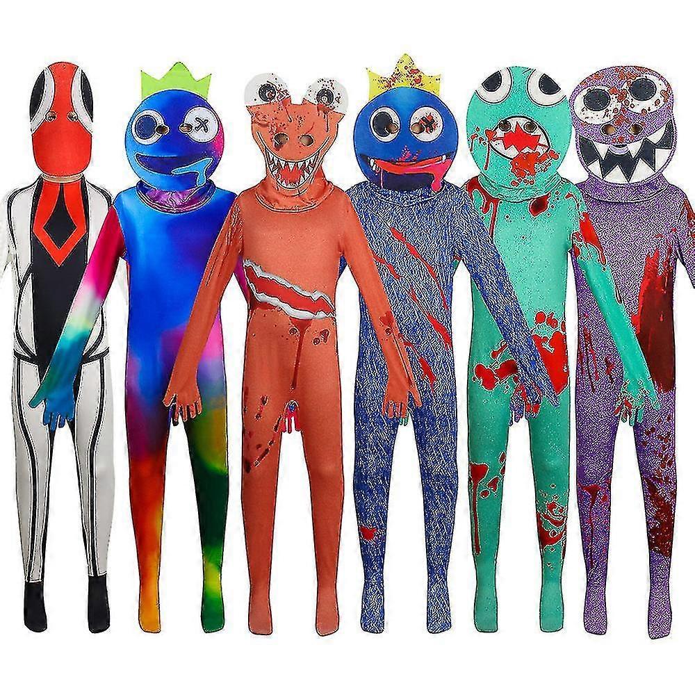 Mike Mike Rainbow Friends Kostüm Kinder Jungen Blaues Monster Wiki Cosplay Horrorspiel Halloween Jumpsuit Karneval Geburtstagsparty Kostüm J