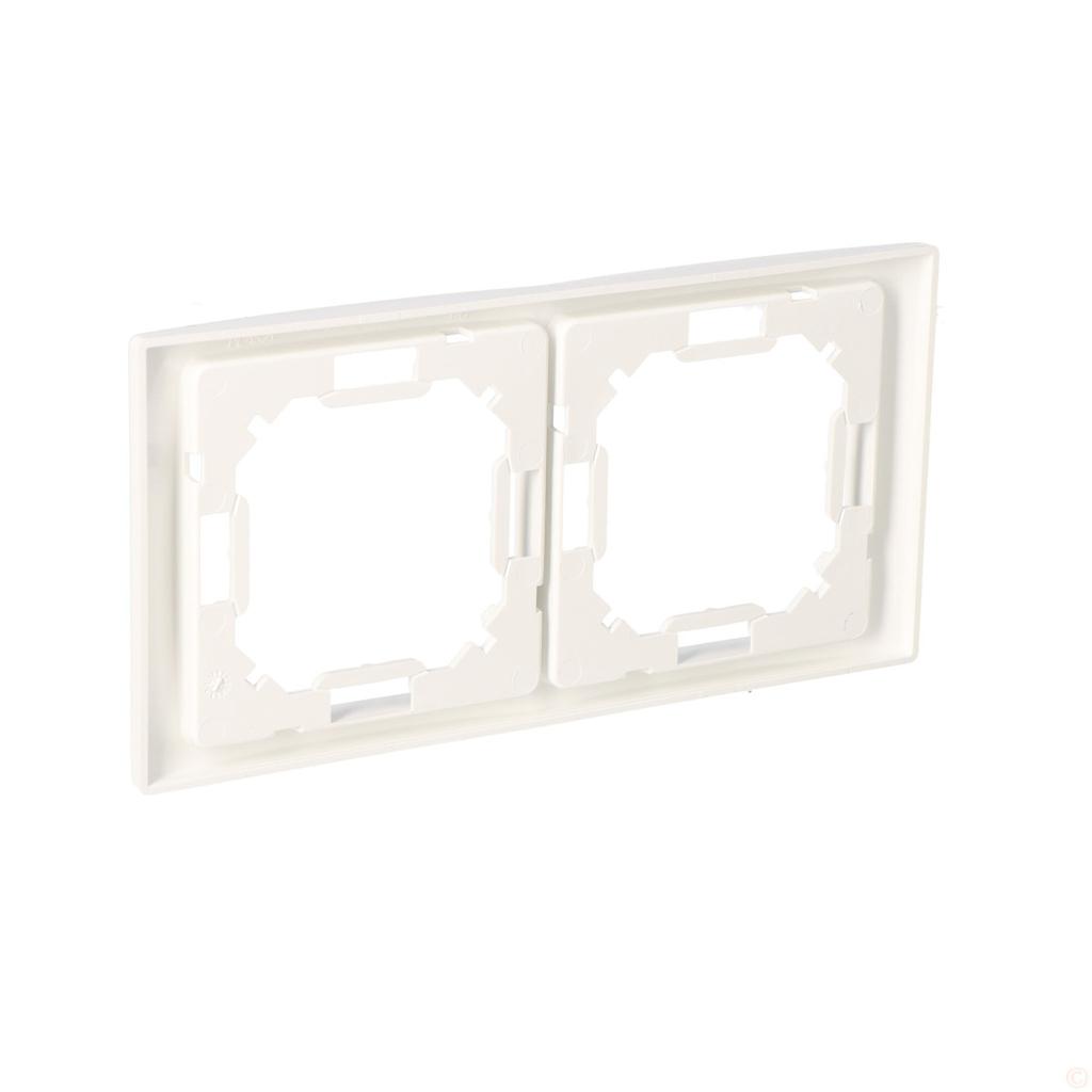 2-gang frame - universal horizontal and vertical, white, BASIC NEOS