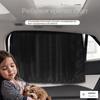 Car Sunshade Curtain for Vehicle Window with Suction Cups Heat Insulation Sun Protection Privacy Screen for Car Interior Use