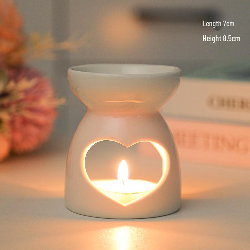 Ceramic Aromatherapy Oil Burner & Wax Melter for Fragrance, Incense & Bedroom Light
