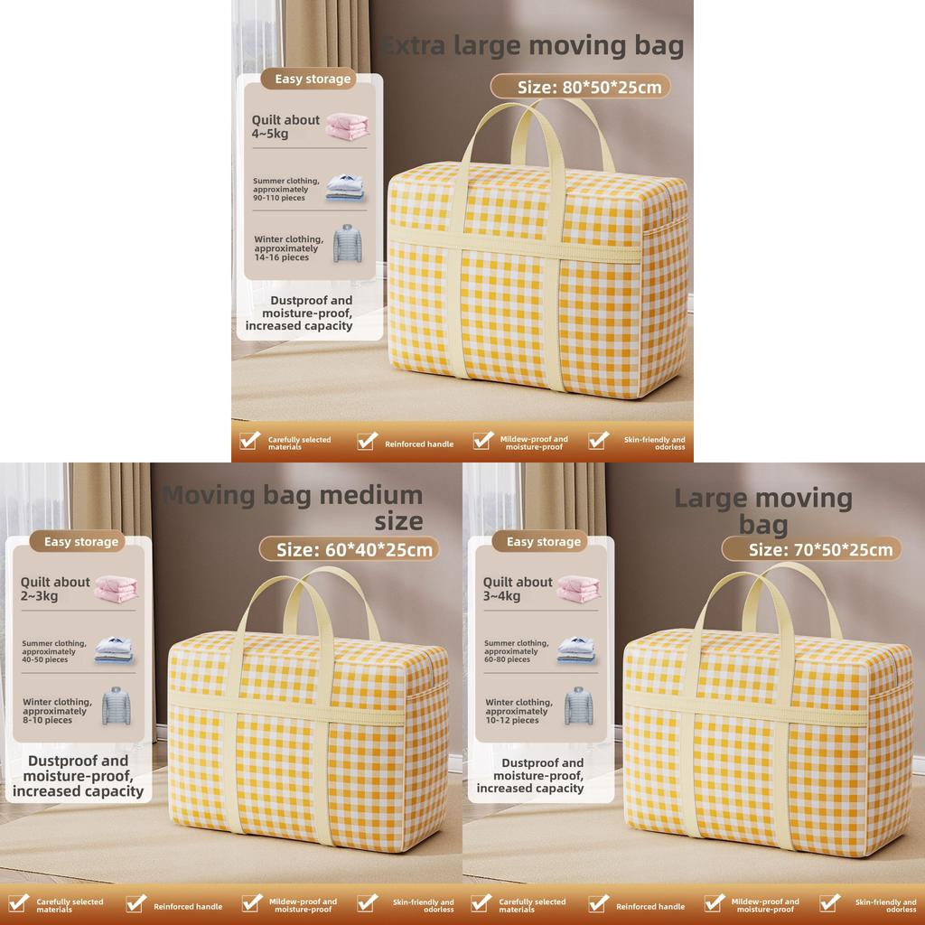 Large Capacity Quilt Storage Bag For Bedroom Use With Waterproof Nonwoven Fabric