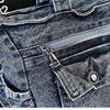 Gewaschene Denim-Tragetasche mit mehreren Taschen Damen-Umhängetasche
