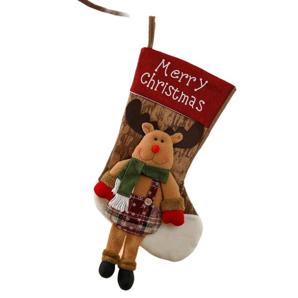 Snowman Christmas Gifts Bag Cartoon Christmas Decorative Socks Xmas Tree Ornaments