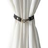 Leather Curtain Tiebacks Leather Curtain Buckle Creativity Curtain Holdbacks European Classic Retro Nail-Free Curtain