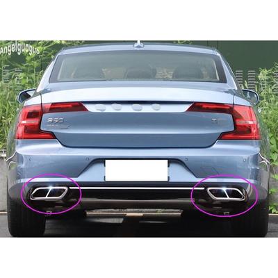 Couvercle de tuyau d'échappement arrière de voiture, 2 à 4 trous, en acier inoxydable, pour VOLVO S60 S90 XC60 XC90 V60 S60L S90L