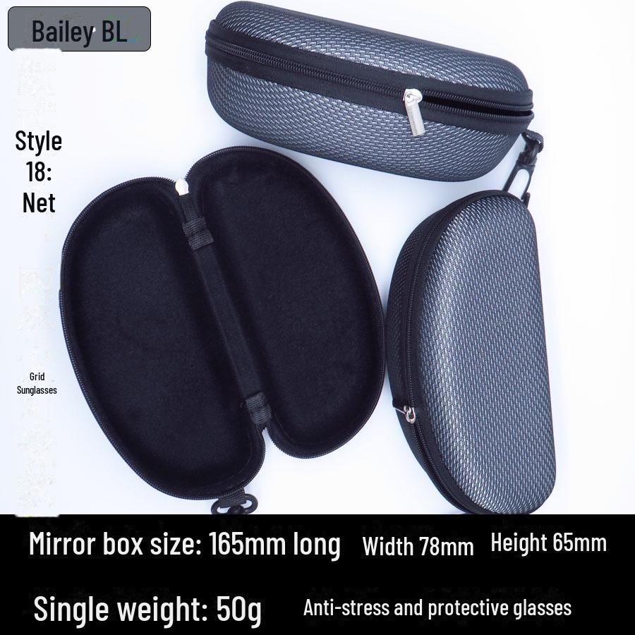 Cycling Sports Zipper Sunglasses Storage Case - EVA Black