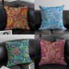 Painted Design PPaisleyS ART Cushion Cover Pillowcase Ultra Soft Skin Friendly Fabric Cloud Like Comfort  Concealed Zipper
