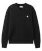 BAKKEN Point Logo Pendant V-Neck Cable Knit Bk8941_Black