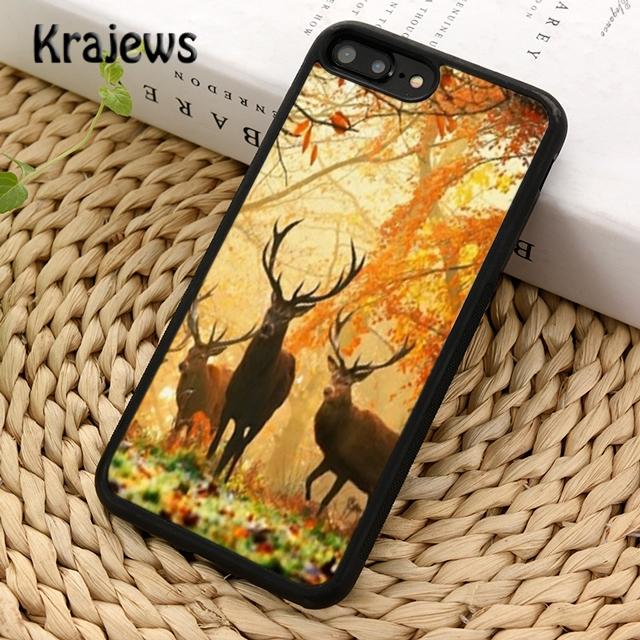 Husa de telefon moale Krajews Deer pentru iPhone 14 5s 6s 7 8 plus X XR XS 11 12 13 pro max Samsung Galaxy S21 S22 ultra