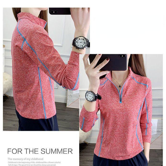 Breathable and Lightweight Outdoor Quick-Drying Women's Running Sports Long-Sleeved T-Shirt