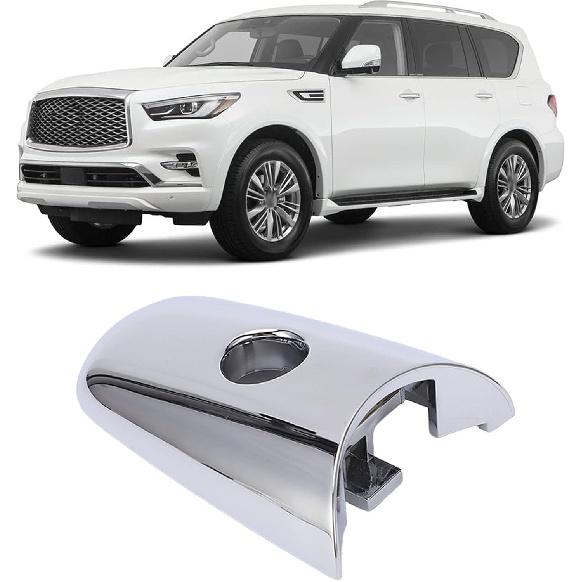 Akozon for QX60 QX70 QX80 EX35 FX35 QX50 QX56 2014-2019 80646 1BA0A Door Handle Cover Outside Door Handle 80646 1BA0A Exterior Door Handle Cover with