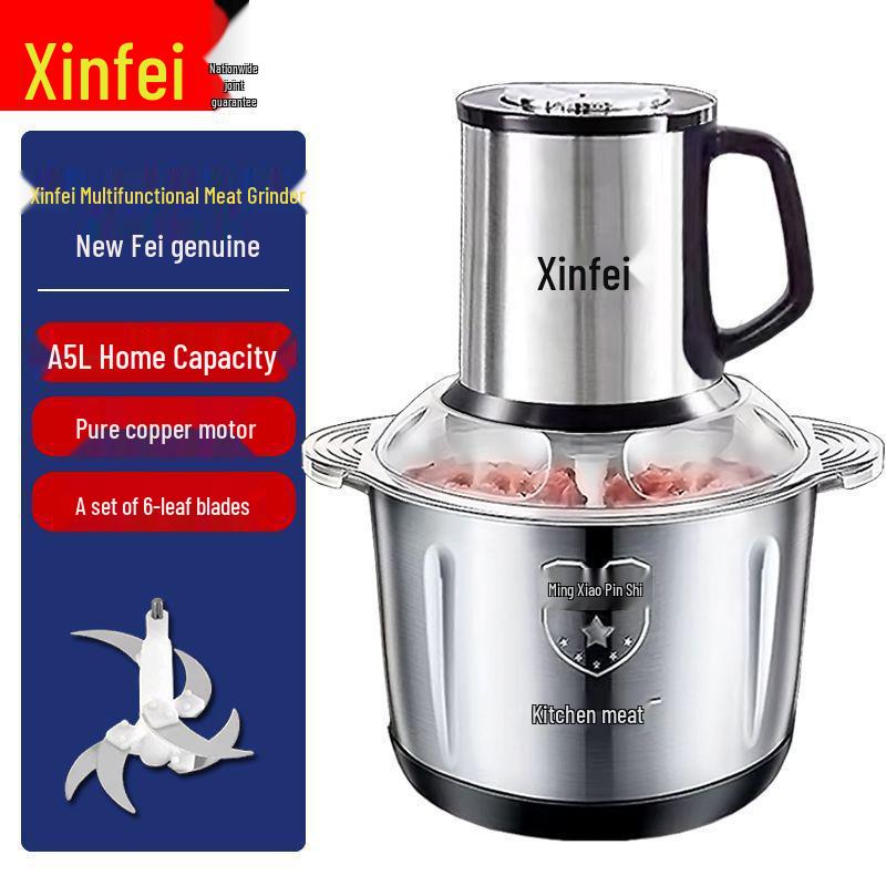 High Power Stainless Steel Electric Meat Grinder & Multifunctional Mixer for Home and Commercial Use