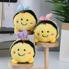Cute Plush Bee Cartoon Doll Keychain Pendant For Backpack Ornament And Kids Gift