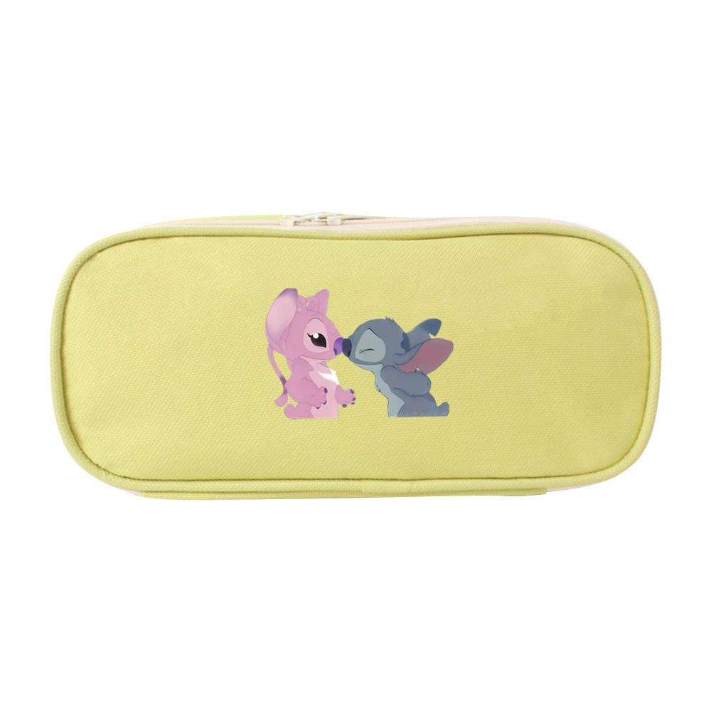 Stitch Colorful Pencil Case Canvas Storage Bag For Elementary School Students