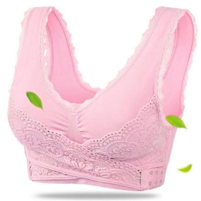 Women's Underwear Lace Side Buckle Without Rims Sports Undeawear Sleep Bras Solid Color