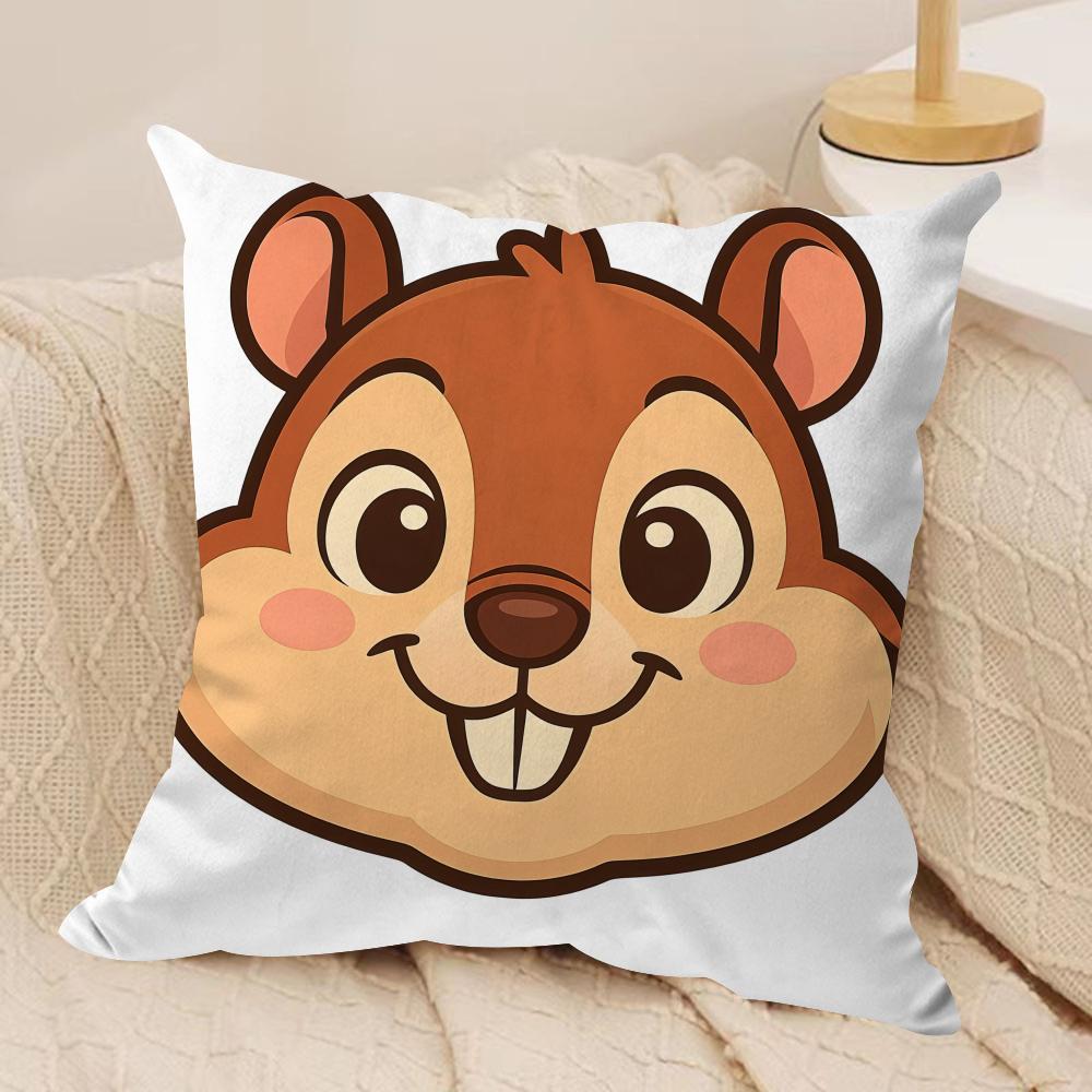 Cartoon Animal Child Kids Cushion Cover Silky Short Plush Invisible Zipper Dustproof Sofa Pillow Case for Home Decor