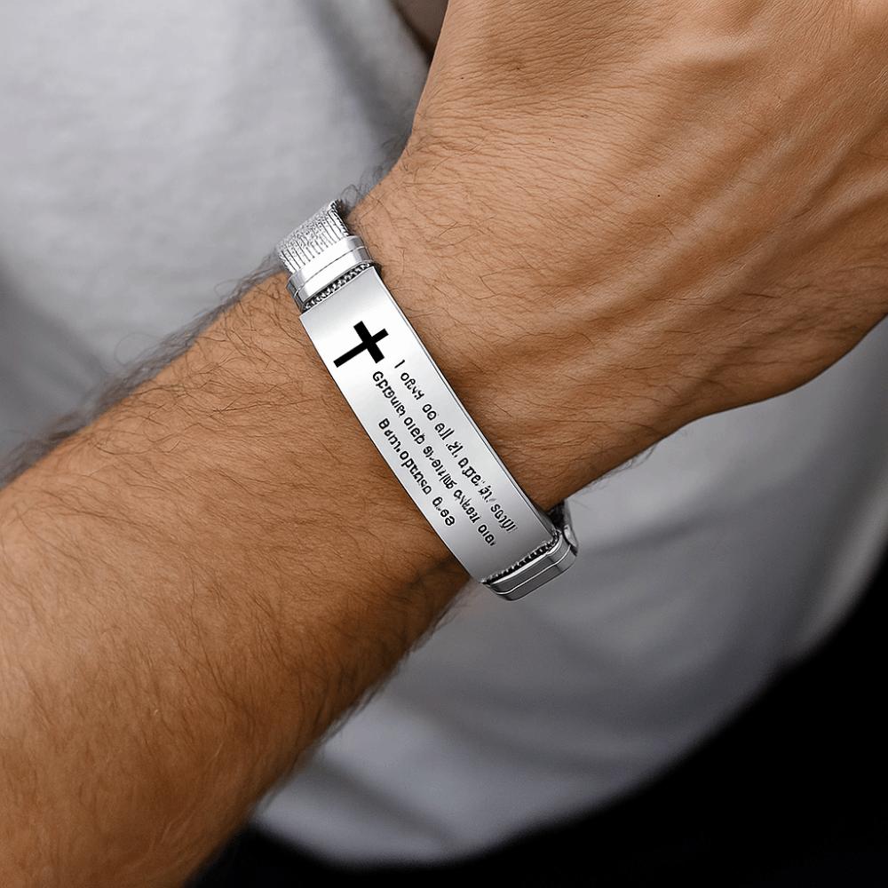 Silver Family Friendship Bracelet Adjustable Bible Verse Bracelet  Religious Gifts