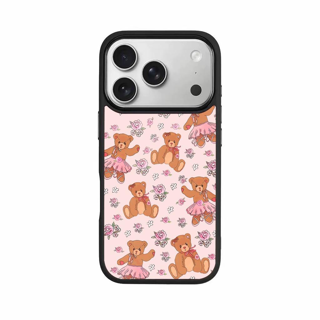 2025 Neue Wildblumen-Punkte-Hirsch-Handyhülle für iPhone 17 Pro Max 12 13 14 15 plus 16 Pro Hülle 3D WF Erdbeer-Cartoon-Hüllen