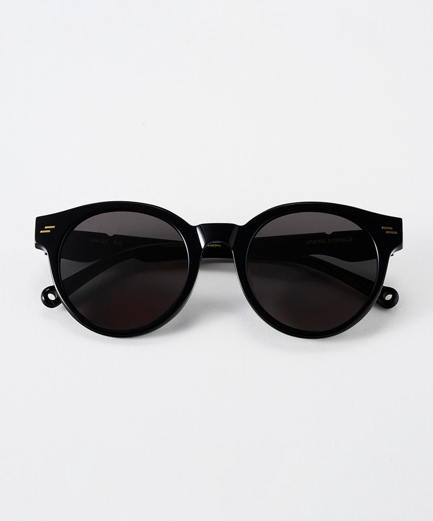 Seupeulingseuteulingseu Round Horn-Rimmed Sunglasses Page 82 [Black]