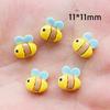 40 Pcs New Cute 11*11Mm Resin Mini Little Bee Flat Back Stone Figurines Diy Jewelry Wedding Scrapbook Manicure Accessories A129