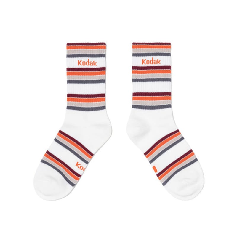 KODAK Apparel Striped Socks ORANGE
