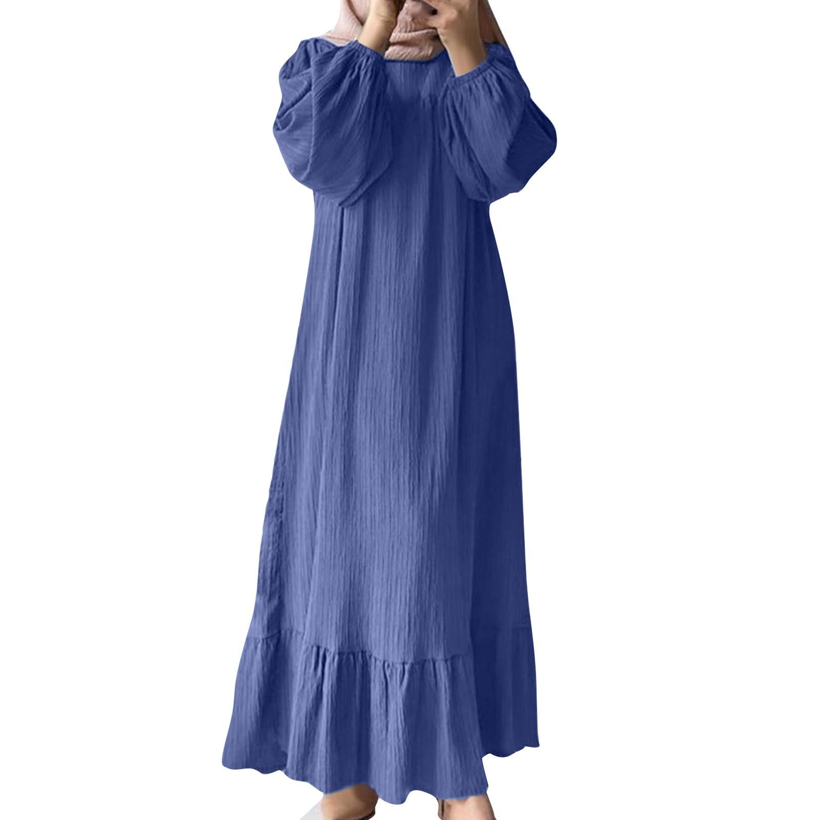 Женское повседневное модное платье с длинным рукавом в стиле ретро — фото 8