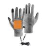 1 Pair USB Heated Gloves Fleece Lined Anti-slip Touchscreen Warm Cold Weather Winter Outdoor Cycling Men Women Electric Heating Gloves