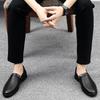 2025 British Style Men's Genuine Leather Loafers Retro Brown Men's Banquet Dress Shoes Lightweight Driving Shoes Anti Slip