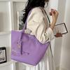 Jelly Color Pvc Clear Tote Bag Women Commute Shoulder Bag Large Capacity Waterproof Shopper Pouch Transparent Top Handle Handbag
