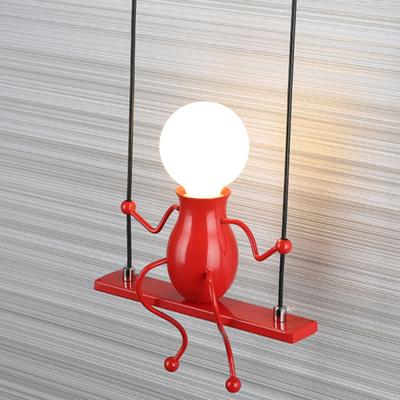 Fashion Single Head Person Shape Wall Lamp Holder for Kids Bedroom Decor (Without Bulb)