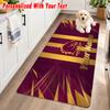 Brisbane Broncos Custom Name Flannel Rug Kitchen Mat Non Slip Floor Carpet Personalized Home Decor
