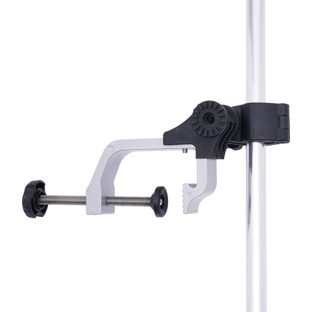 Portable Fishfinder Bracket Transducer Mount 3.15in Clamp & 360° Rotation Aluminum Alloy Fits All Fishing Boats and Canoes