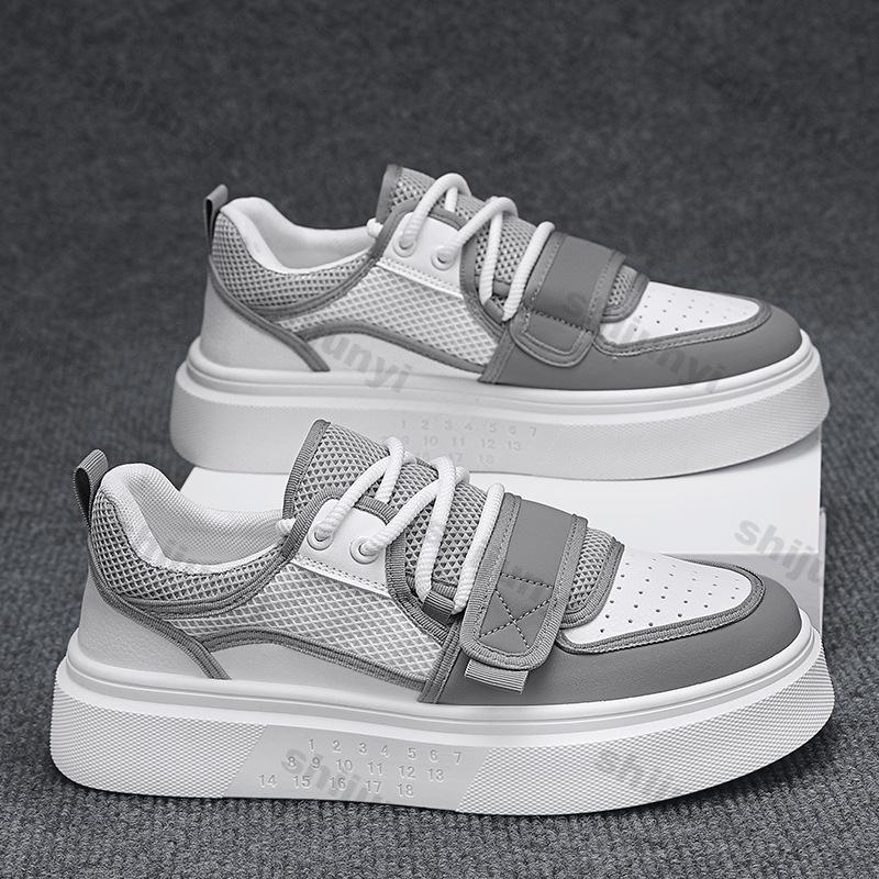 Fashion Men's Thick Sole Sports Shoes 2025 Spring Autumn Fashion Breathable Mesh Shoes Soft Soled Non-slip Wear-resistant Casual Shoes