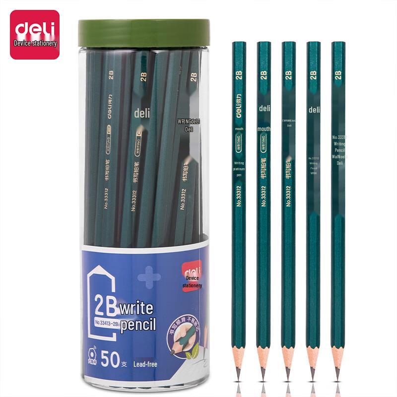 Deli 33413-2B Green Hexagonal Pencils
