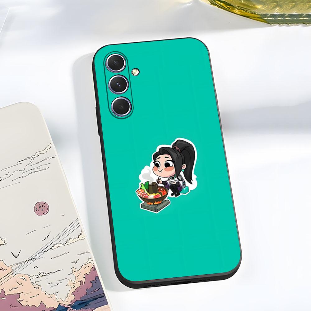 

Valorant Sage Cute Phone Case For Samsung A56 A36 A26 A16 A15 A25 A35 A55 A14 A34 A24 A54 Black Soft Shell Samsung A56
