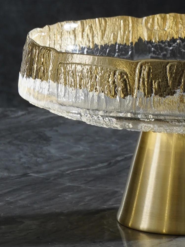 Högkvalitativ Hög Glasskål Frukt Stor Hushåll Vardagsrum Soffbord Fruktskål Hemdekoration Prydnader