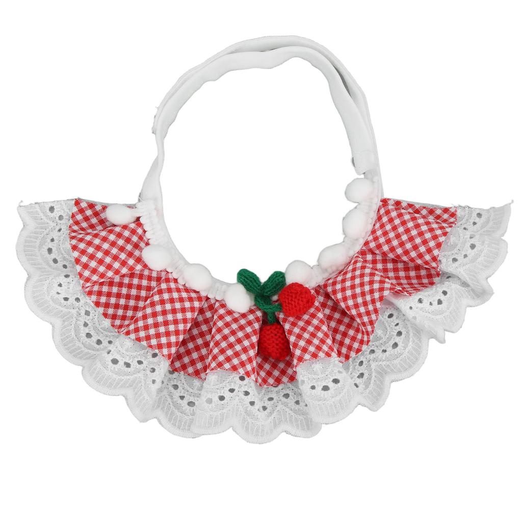 Cat Lace Scarf Breathable Soft and Comfortable Cute Lace Princess Pet Saliva Towel for Small Medium